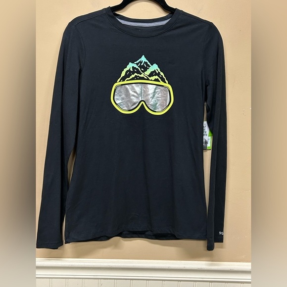 DSG Boys Size XL Snowboarding Graphic Tee Long Sleeve Black NWT - Picture 1 of 5